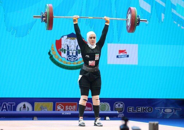 انتها کار دومین وزنه بردار دختر ایران در قهرمانی دنیا 2019